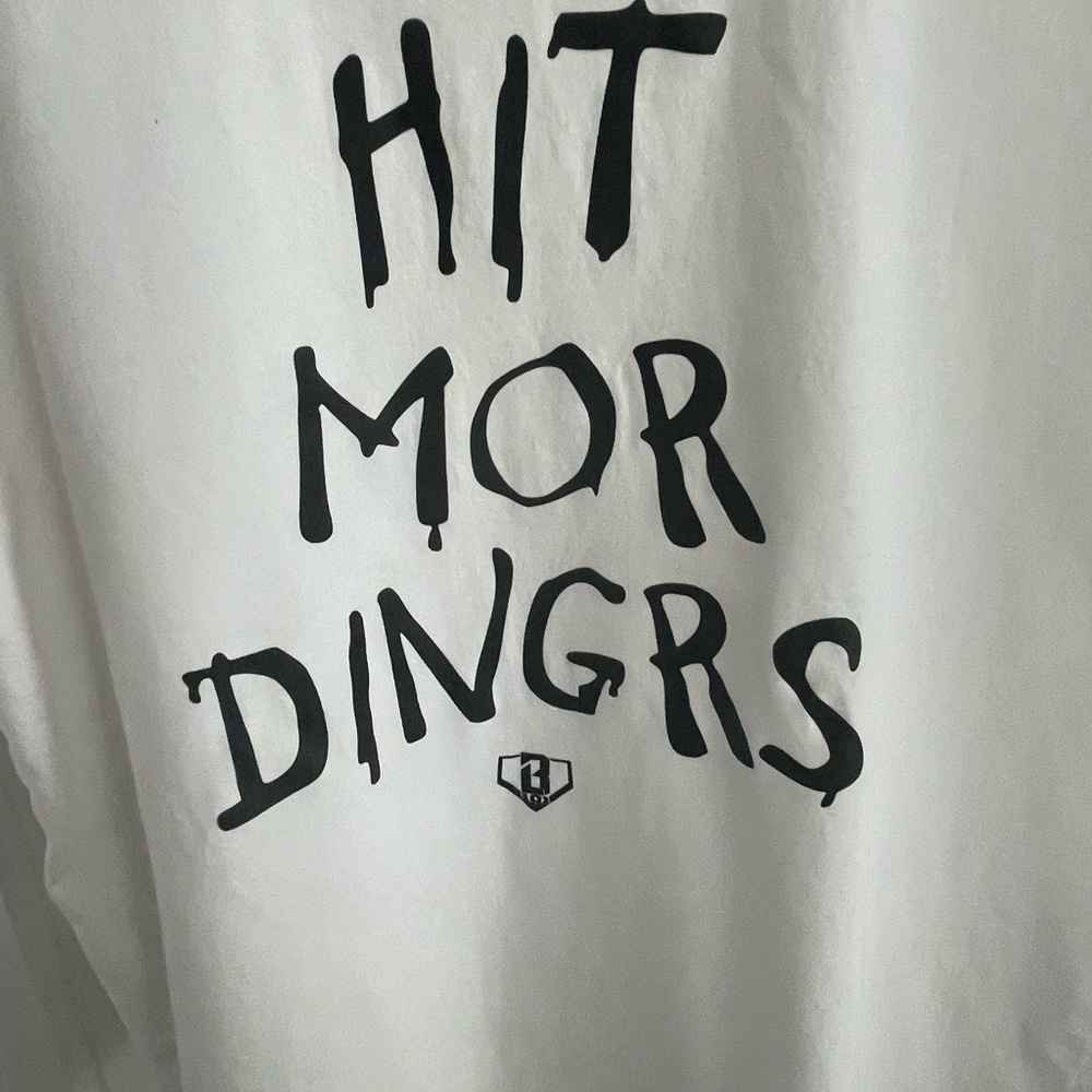 White Short Sleeve Tee with Black Graphic Print